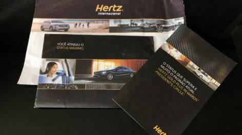 Kit de boas vindas do cartão Hertz Gold Plus Rewards President's Circle [Welcome Kit]