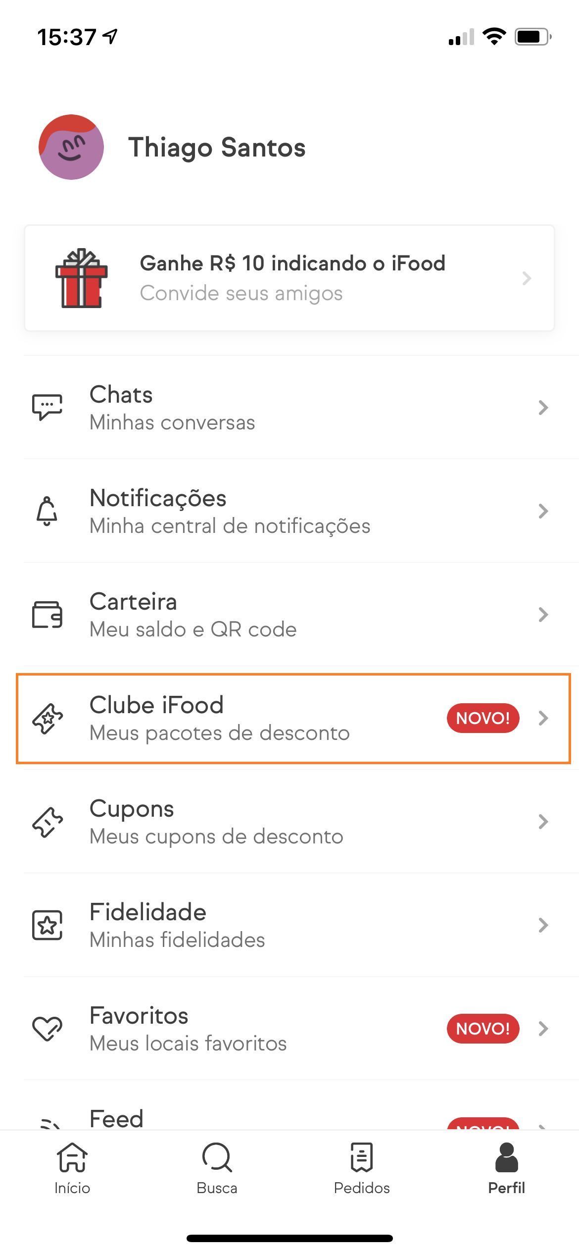 Comprar R$ 10 Reais Ifood Gift Card (BR) Saldo Carteira