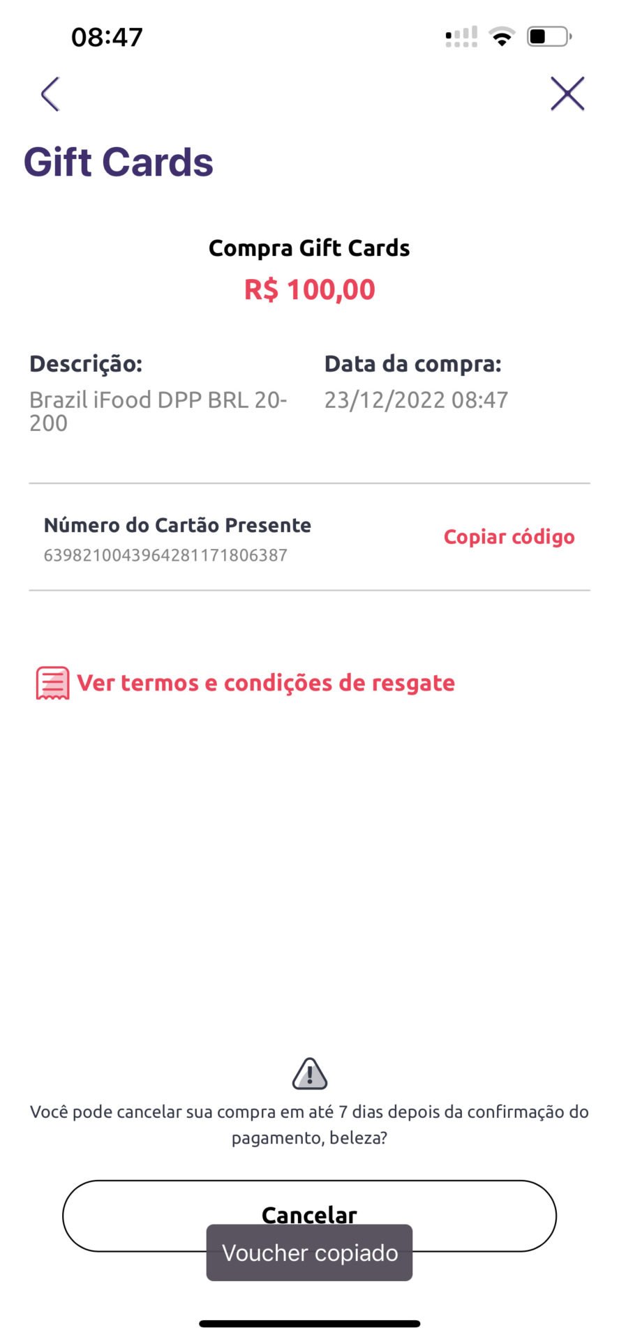 Conteúdos - Vitality Brasil, resgatar código 