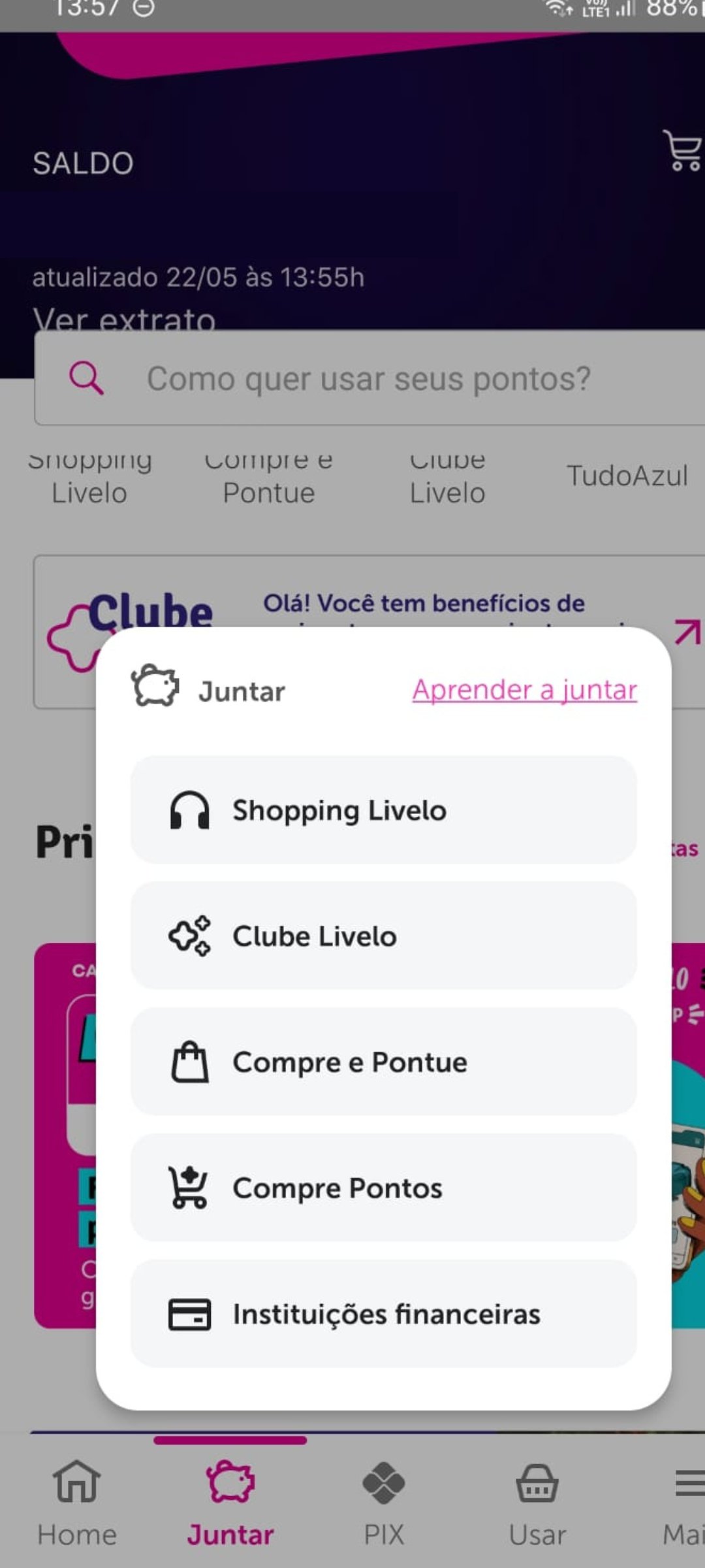 Shopping Livelo oferece até 6 pontos por real gasto em produtos da