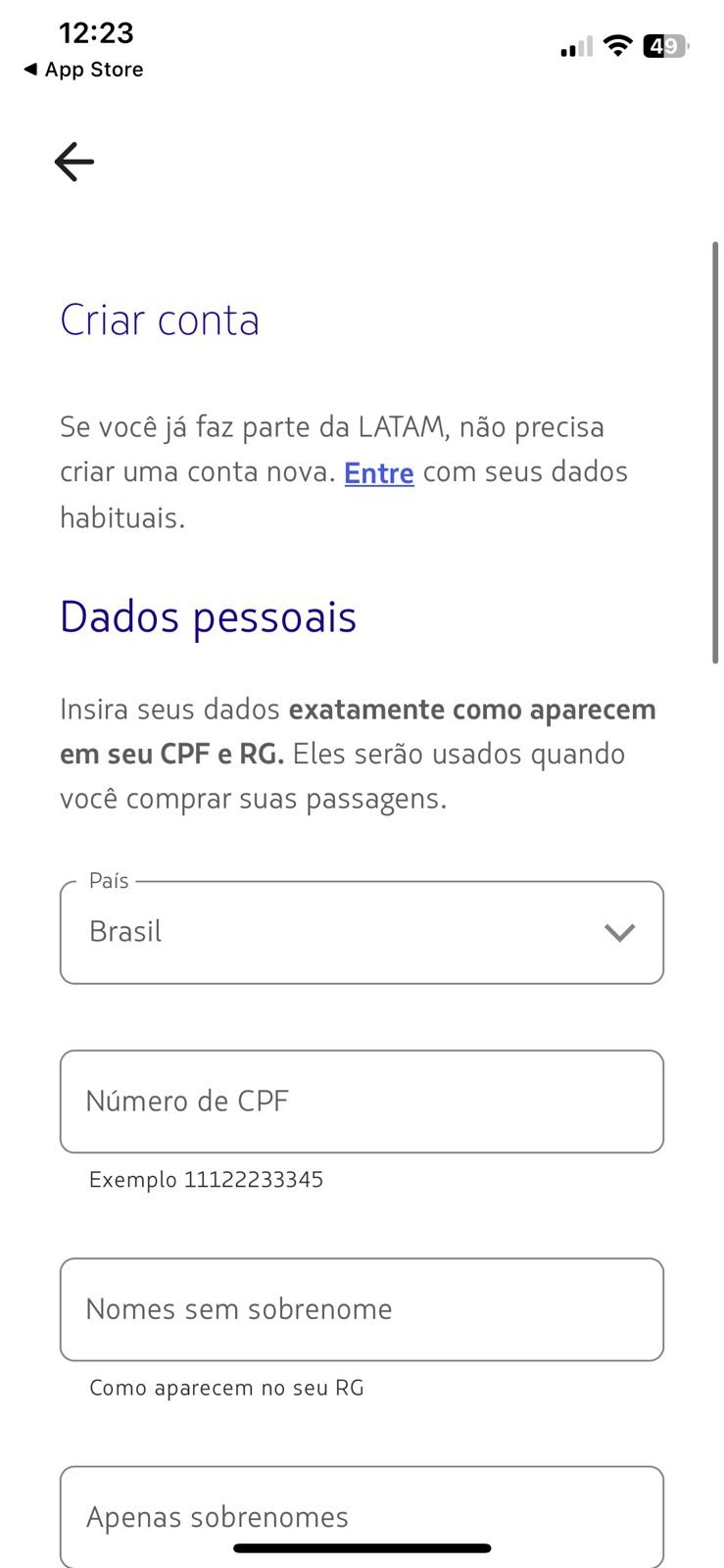 Como fazer o cadastro no LATAM Pass Passageiro de Primeira